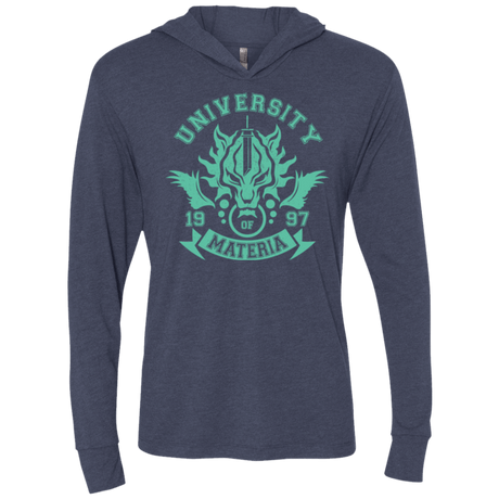 T-Shirts Vintage Navy / X-Small University of Materia Triblend Long Sleeve Hoodie Tee