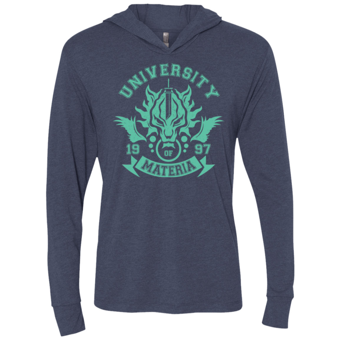 T-Shirts Vintage Navy / X-Small University of Materia Triblend Long Sleeve Hoodie Tee