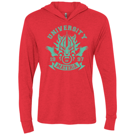 T-Shirts Vintage Red / X-Small University of Materia Triblend Long Sleeve Hoodie Tee