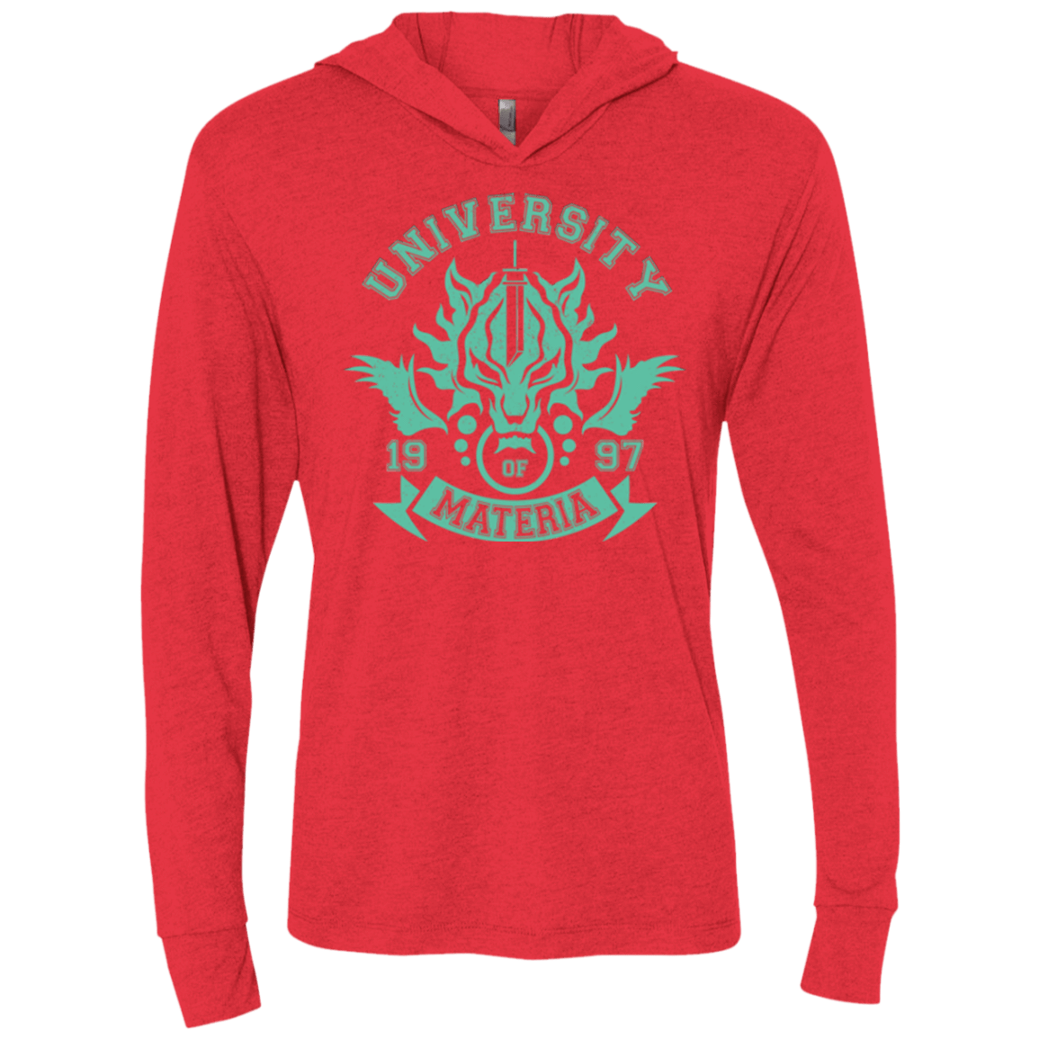 T-Shirts Vintage Red / X-Small University of Materia Triblend Long Sleeve Hoodie Tee