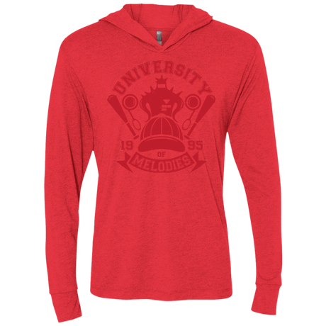T-Shirts Vintage Red / X-Small University of Melodies Triblend Long Sleeve Hoodie Tee