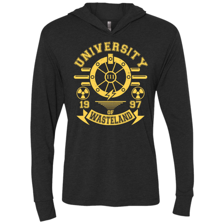 T-Shirts Vintage Black / X-Small University of Wasteland Triblend Long Sleeve Hoodie Tee