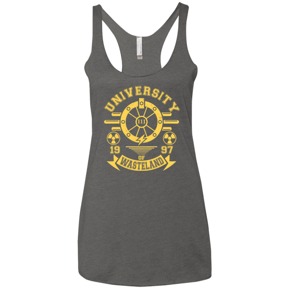 T-Shirts Premium Heather / X-Small University of Wasteland Women's Triblend Racerback Tank
