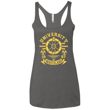T-Shirts Premium Heather / X-Small University of Wasteland Women's Triblend Racerback Tank