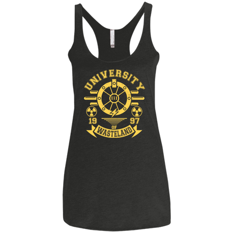 T-Shirts Vintage Black / X-Small University of Wasteland Women's Triblend Racerback Tank