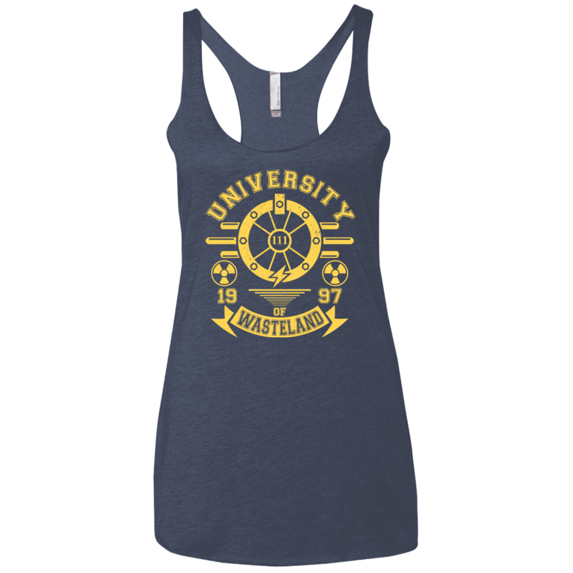 T-Shirts Vintage Navy / X-Small University of Wasteland Women's Triblend Racerback Tank