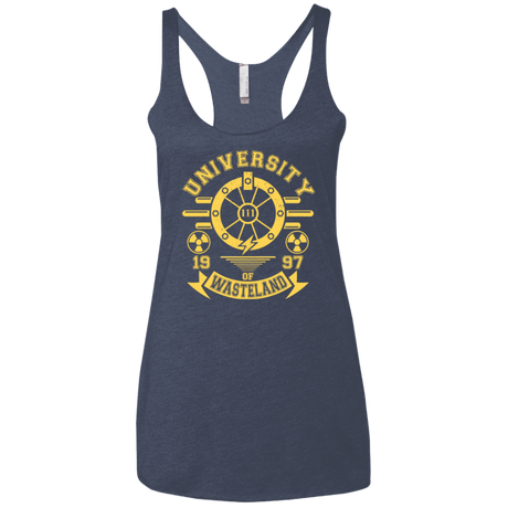 T-Shirts Vintage Navy / X-Small University of Wasteland Women's Triblend Racerback Tank