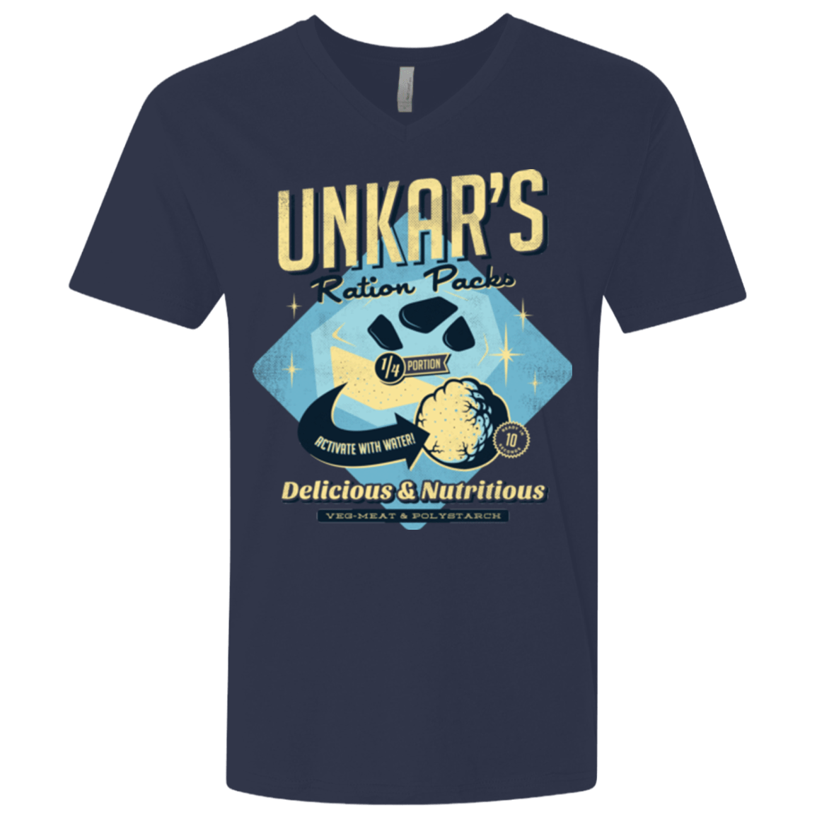 T-Shirts Midnight Navy / X-Small Unkars Ration Packs Men's Premium V-Neck