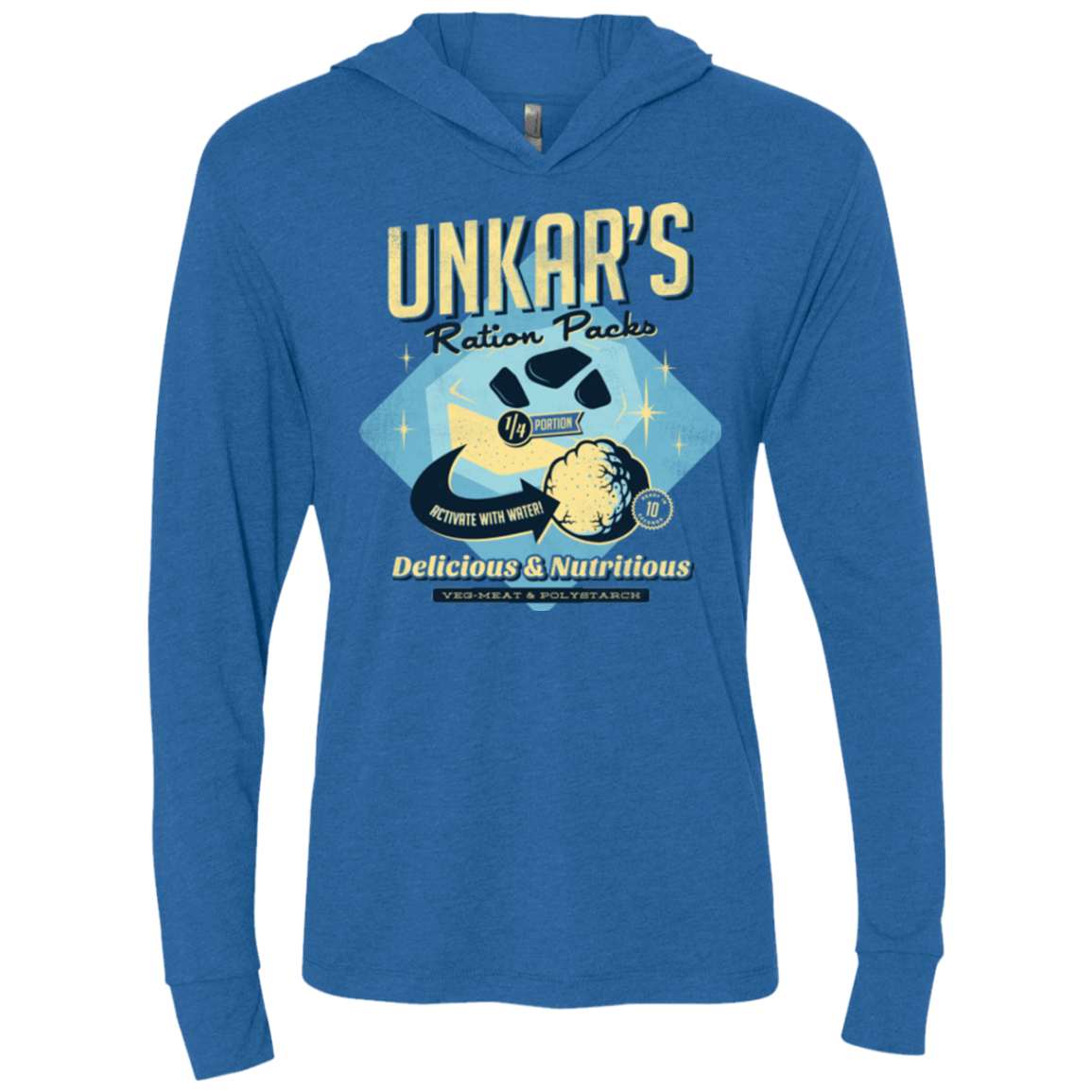 T-Shirts Vintage Royal / X-Small Unkars Ration Packs Triblend Long Sleeve Hoodie Tee