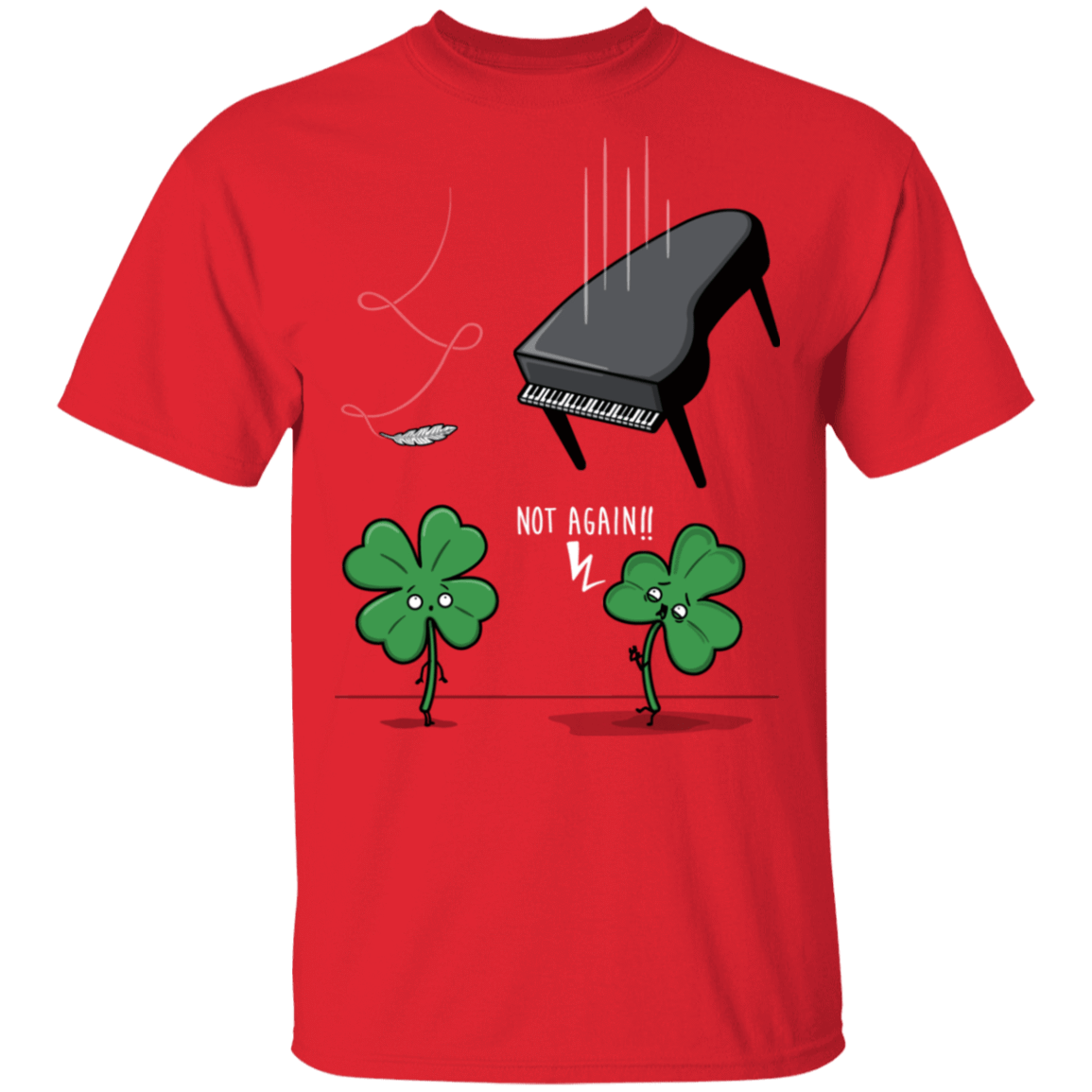T-Shirts Red / S Unlucky Clover T-Shirt