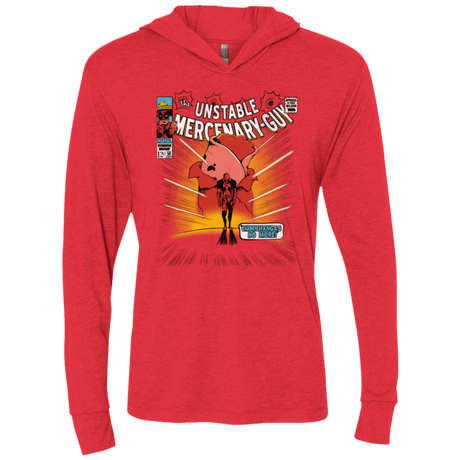 T-Shirts Vintage Red / X-Small Unstable Triblend Long Sleeve Hoodie Tee