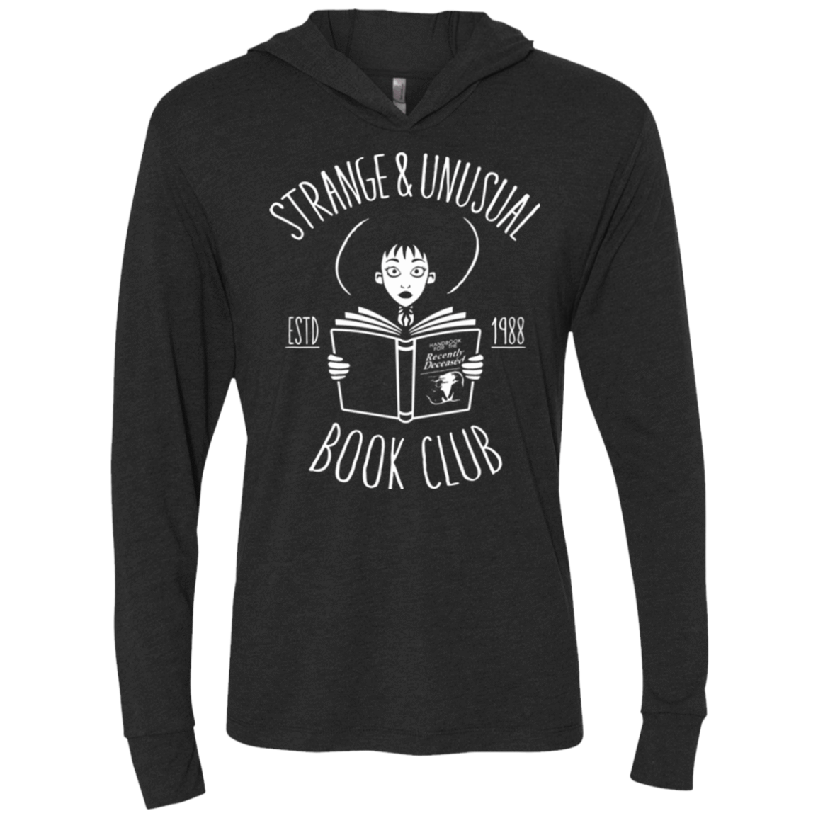 T-Shirts Vintage Black / X-Small Unusual Book Club Triblend Long Sleeve Hoodie Tee