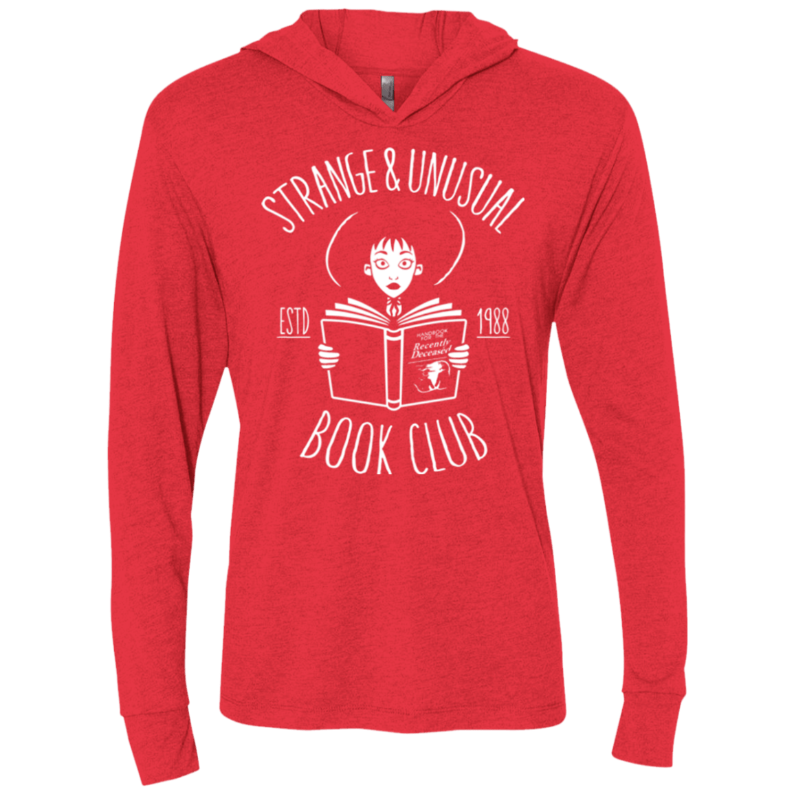T-Shirts Vintage Red / X-Small Unusual Book Club Triblend Long Sleeve Hoodie Tee