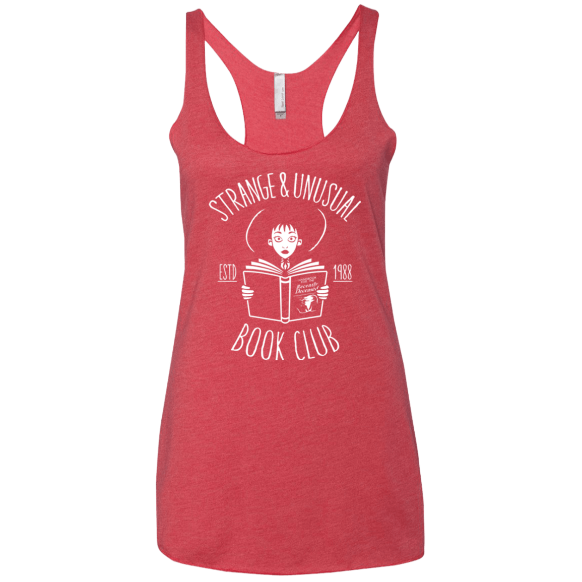 T-Shirts Vintage Red / X-Small Unusual Book Club Women's Triblend Racerback Tank