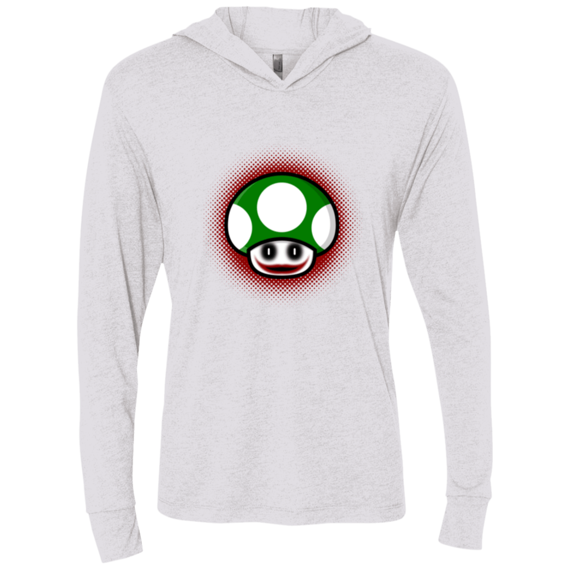 T-Shirts Heather White / X-Small Up Joker Triblend Long Sleeve Hoodie Tee