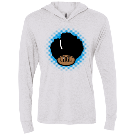 T-Shirts Heather White / X-Small Up Moss Triblend Long Sleeve Hoodie Tee