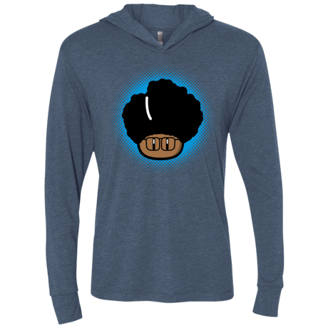 T-Shirts Indigo / X-Small Up Moss Triblend Long Sleeve Hoodie Tee