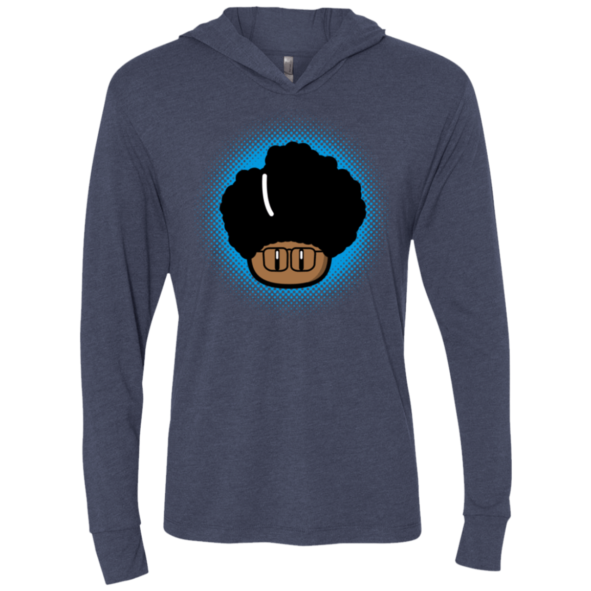 T-Shirts Vintage Navy / X-Small Up Moss Triblend Long Sleeve Hoodie Tee