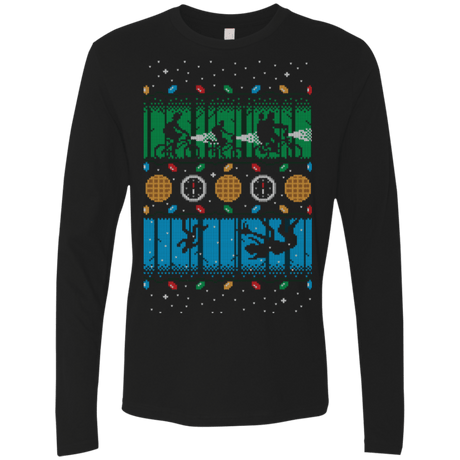 T-Shirts Black / Small Upside Down Christmas Men's Premium Long Sleeve