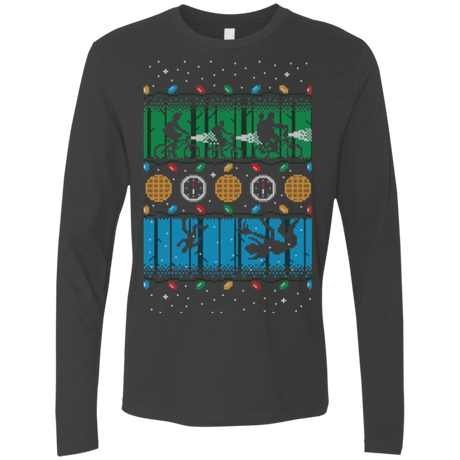 T-Shirts Heavy Metal / Small Upside Down Christmas Men's Premium Long Sleeve