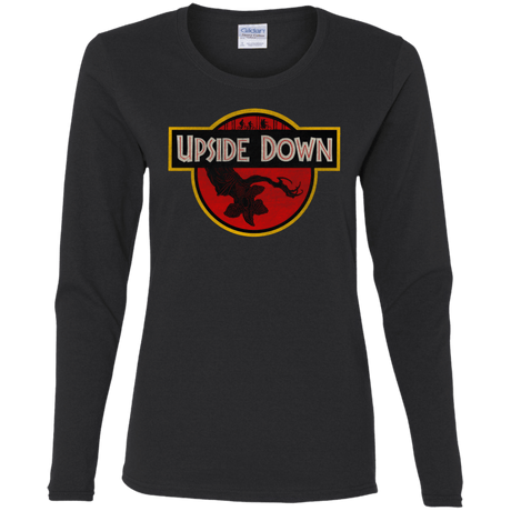 T-Shirts Black / S Upside Down Women's Long Sleeve T-Shirt