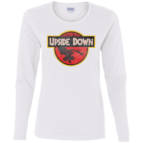 T-Shirts White / S Upside Down Women's Long Sleeve T-Shirt