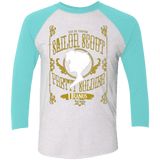 T-Shirts Heather White/Tahiti Blue / X-Small Uranus Men's Triblend 3/4 Sleeve