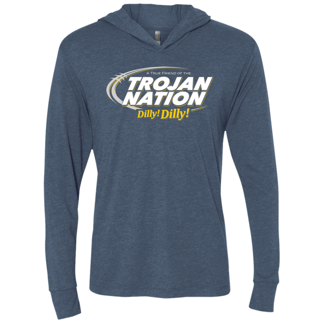 T-Shirts Indigo / X-Small USC Dilly Dilly Triblend Long Sleeve Hoodie Tee