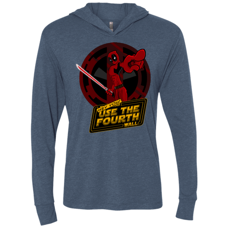 T-Shirts Indigo / X-Small Use The Fourth Wall Triblend Long Sleeve Hoodie Tee