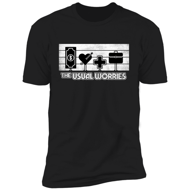 T-Shirts Black / X-Small Usual Worries Men's Premium T-Shirt