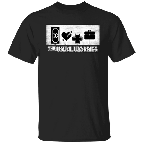 T-Shirts Black / S Usual Worries T-Shirt