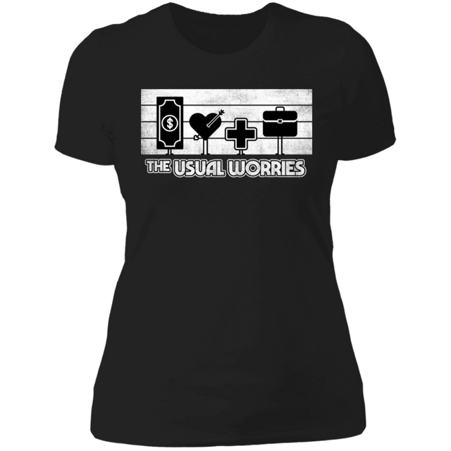 T-Shirts Black / X-Small Usual Worries Women's Premium T-Shirt