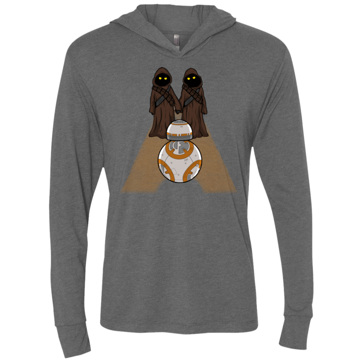 T-Shirts Premium Heather / X-Small Utini Shining Triblend Long Sleeve Hoodie Tee