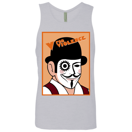 T-Shirts Heather Grey / Small V for Violence Men's Premium Tank Top