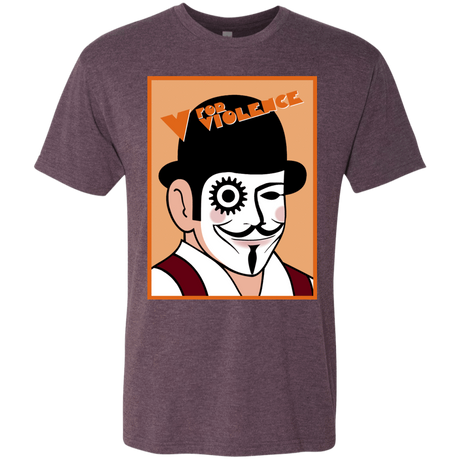 T-Shirts Vintage Purple / Small V for Violence Men's Triblend T-Shirt