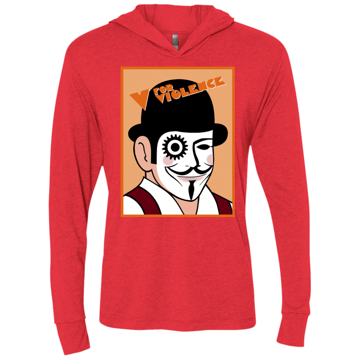 T-Shirts Vintage Red / X-Small V for Violence Triblend Long Sleeve Hoodie Tee