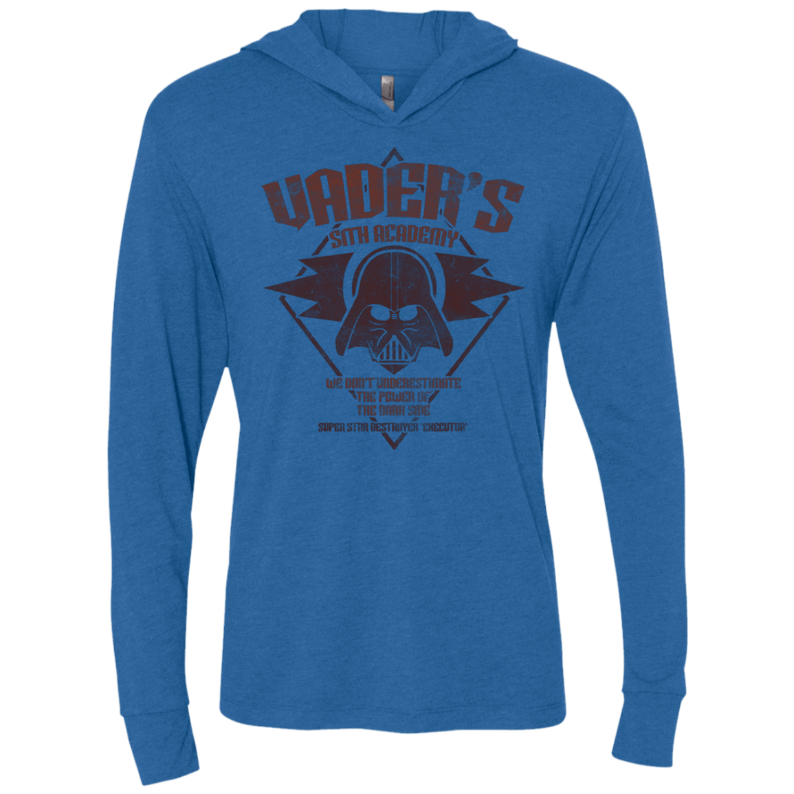 Vader Academy Triblend Long Sleeve Hoodie Tee