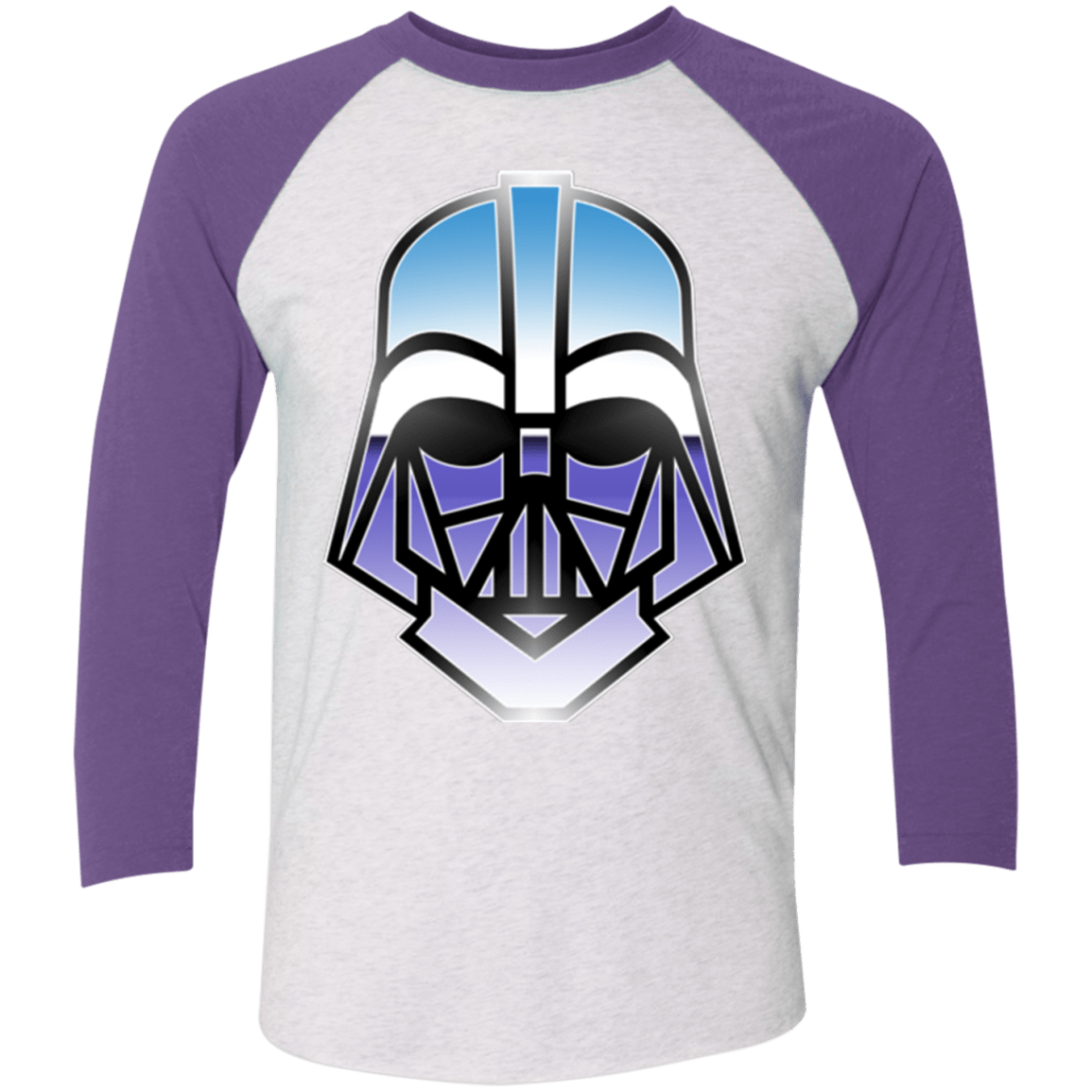 T-Shirts Heather White/Purple Rush / X-Small Vader Men's Triblend 3/4 Sleeve