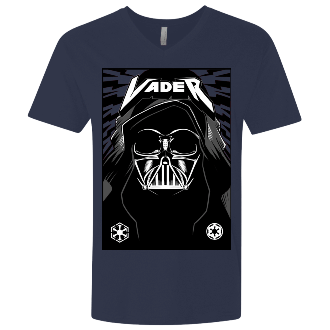 T-Shirts Midnight Navy / X-Small Vader Rock Men's Premium V-Neck