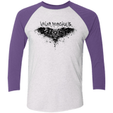 T-Shirts Heather White/Purple Rush / X-Small Valar Morghulis Men's Triblend 3/4 Sleeve