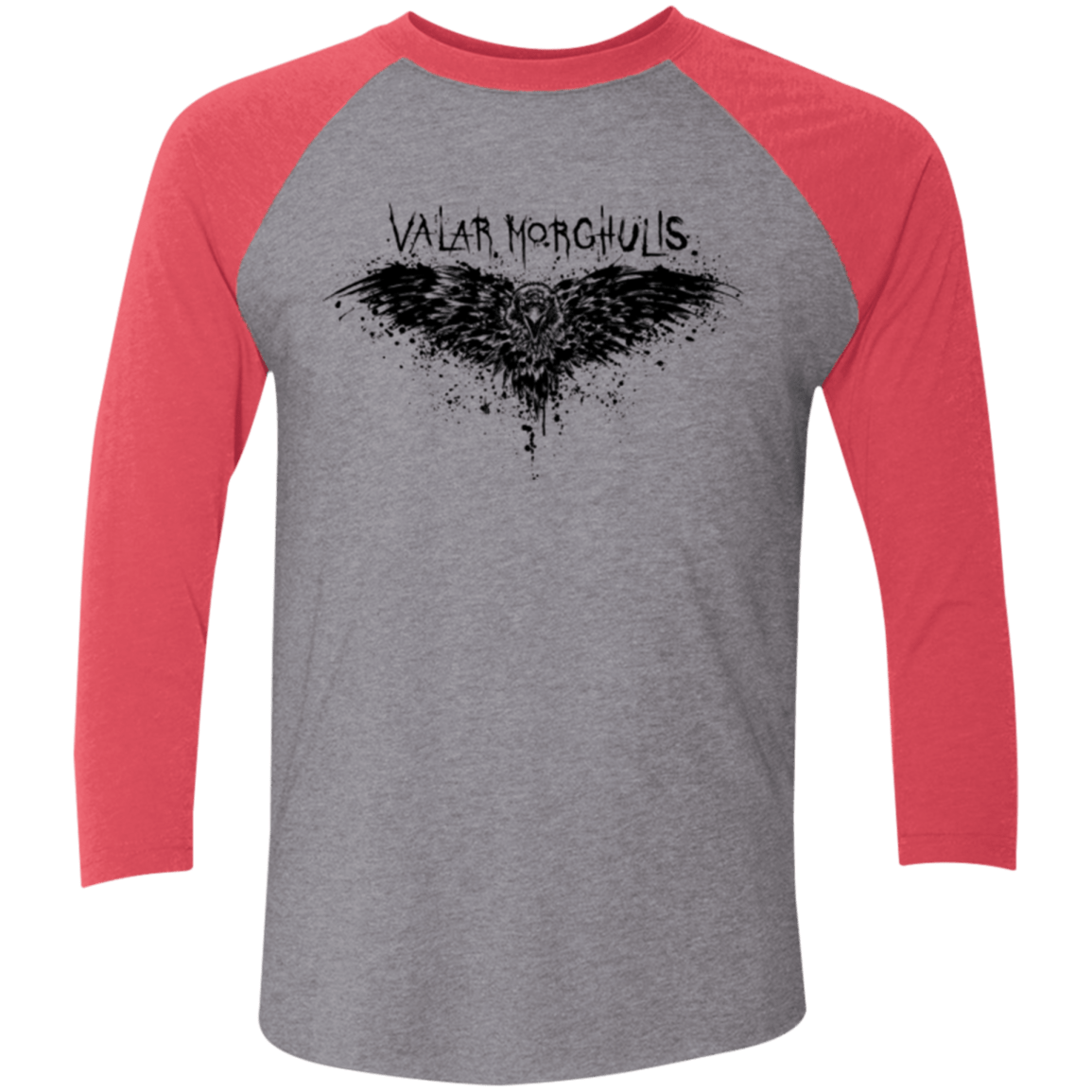 T-Shirts Premium Heather/ Vintage Red / X-Small Valar Morghulis Men's Triblend 3/4 Sleeve