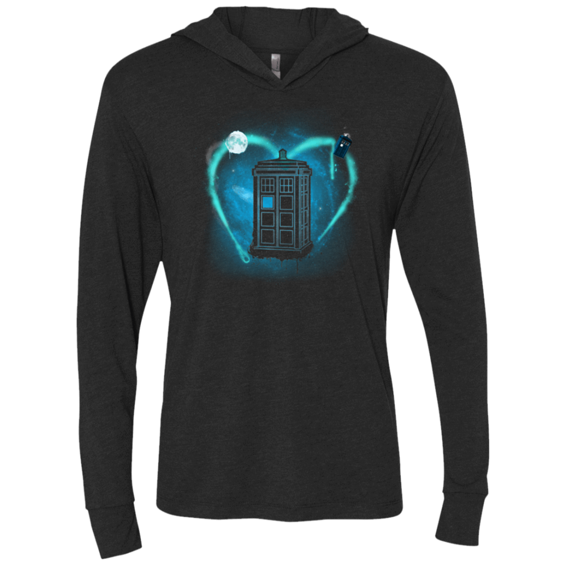 T-Shirts Vintage Black / X-Small Valen Timelord Triblend Long Sleeve Hoodie Tee