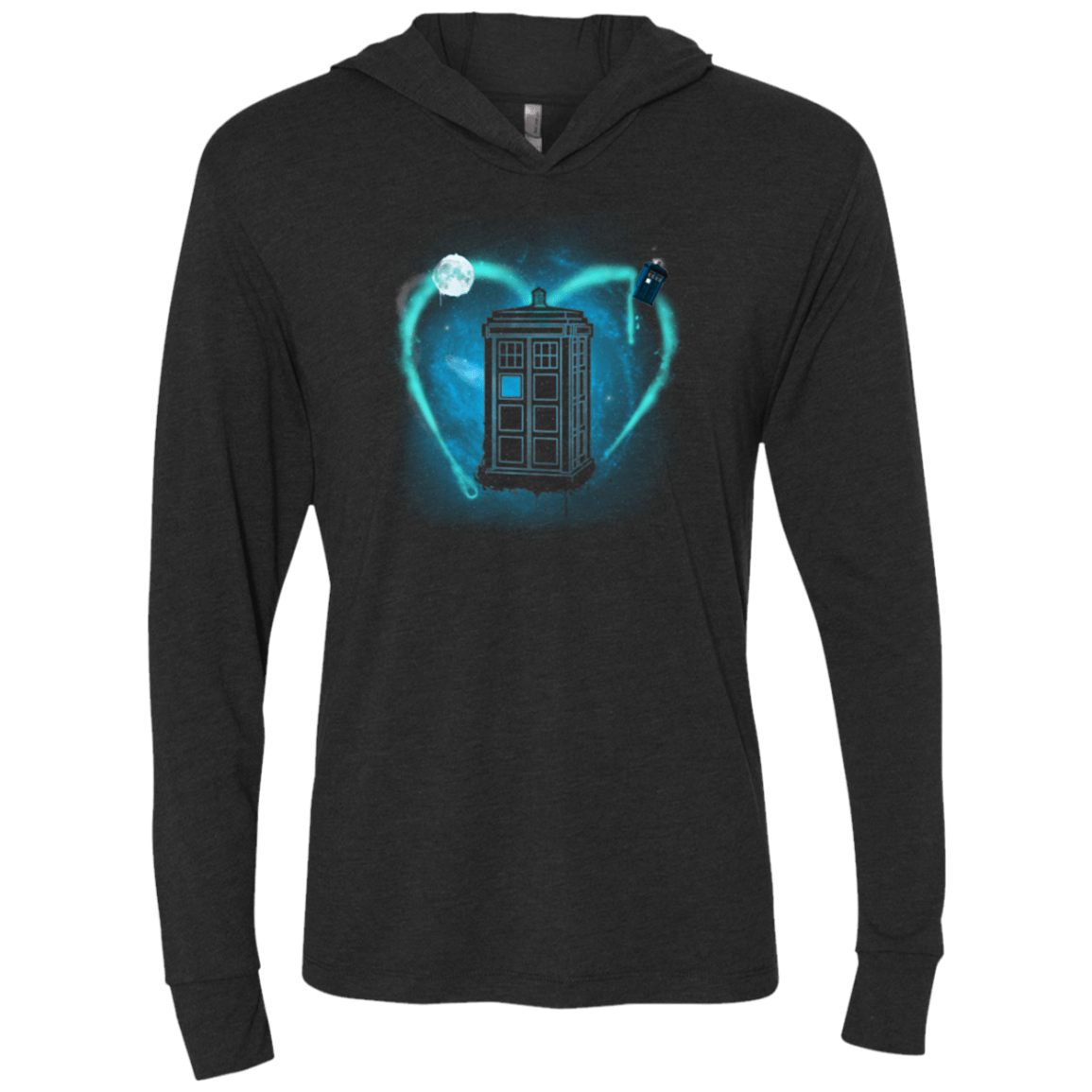 T-Shirts Vintage Black / X-Small Valen Timelord Triblend Long Sleeve Hoodie Tee