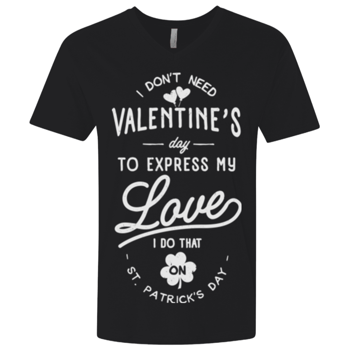 T-Shirts Black / X-Small Valentine's Day Men's Premium V-Neck