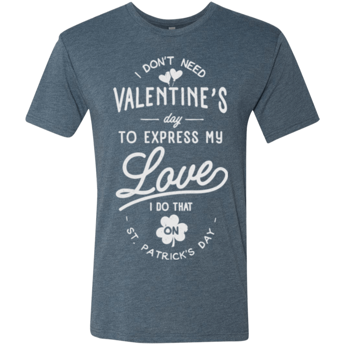 T-Shirts Indigo / Small Valentine's Day Men's Triblend T-Shirt