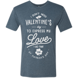 T-Shirts Indigo / Small Valentine's Day Men's Triblend T-Shirt