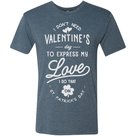 T-Shirts Indigo / Small Valentine's Day Men's Triblend T-Shirt