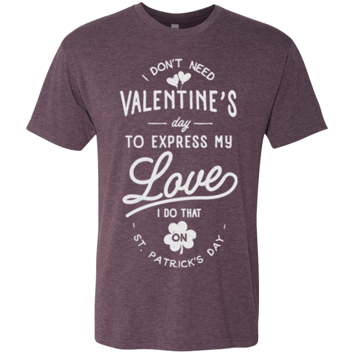 T-Shirts Vintage Purple / Small Valentine's Day Men's Triblend T-Shirt
