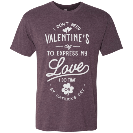 T-Shirts Vintage Purple / Small Valentine's Day Men's Triblend T-Shirt