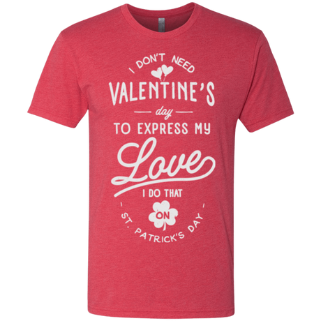 T-Shirts Vintage Red / Small Valentine's Day Men's Triblend T-Shirt